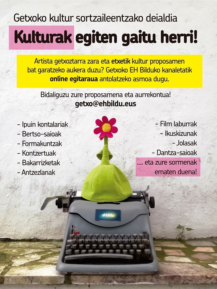 Getxoko artista eta kultur sortzaileentzat deialdia