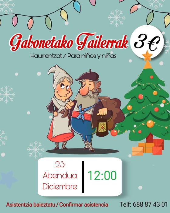 Haurrentzako Gabonetako tailerrak