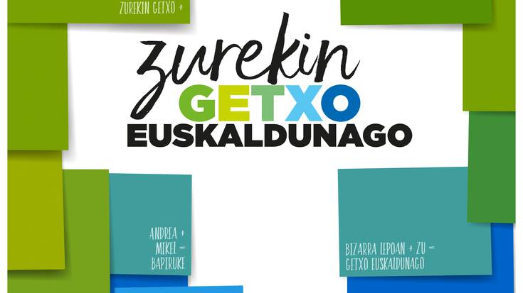 Zurekin Getxo Euskaldunago: kartel pegada + poteoa