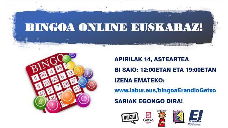 Etxealdiko orduak arintzeko, euskarazko bingoa online