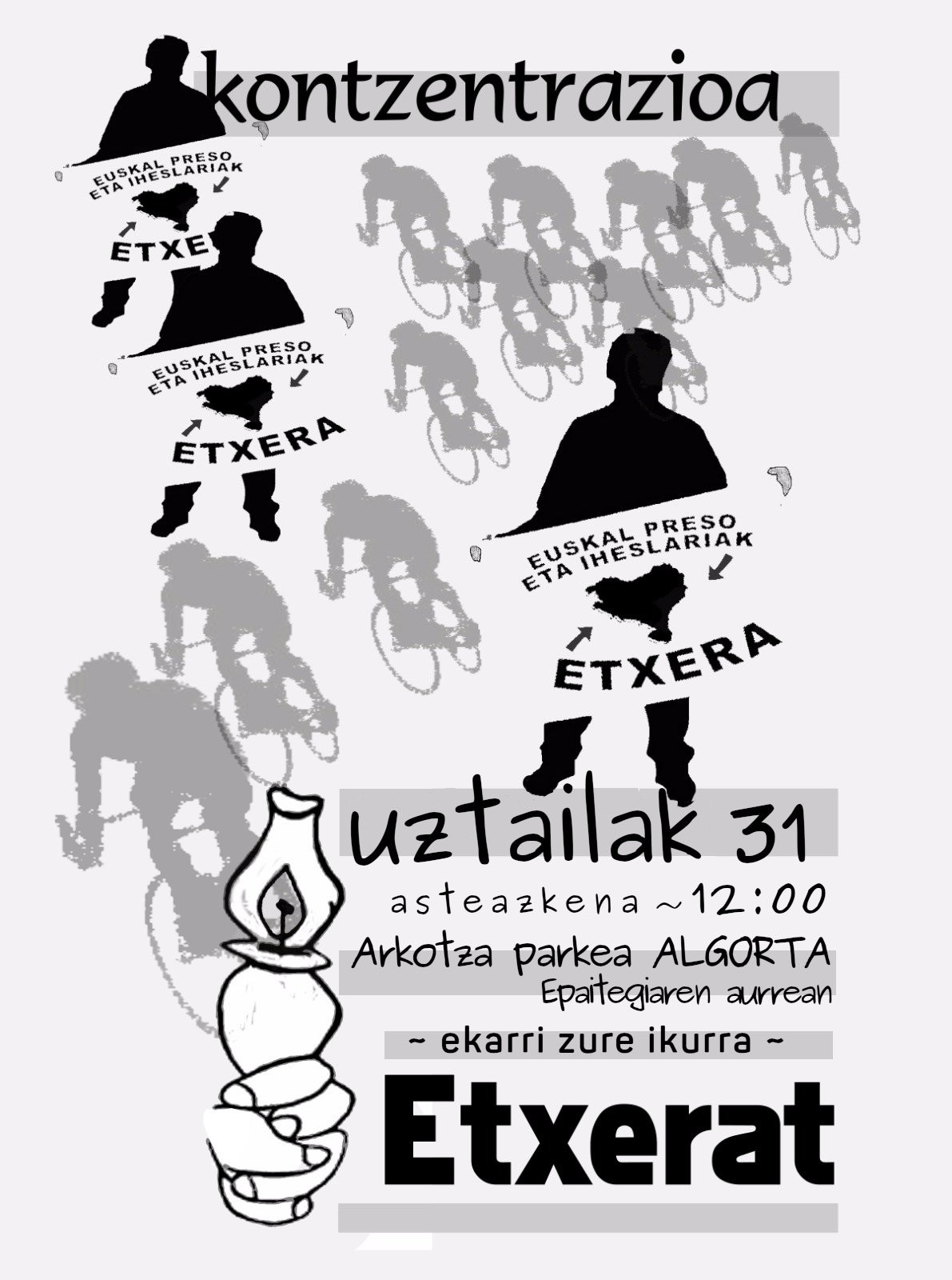 Uztailaren 31n enkartelada Getxoko Zirkuituaren helmugan