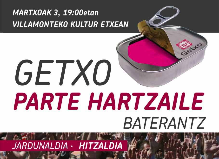 Parte-hartzearen inguruko jardunaldiak antolatu ditu Getxoko EH Bilduk arrastirako