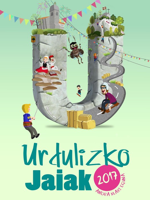 Urdulizko Andra Mari jaiek badaukate kartela daborduko