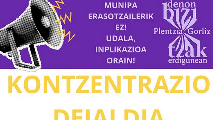 Plentzia eta Gorlizko talde feministak udaltzain baten eraso matxista salatuko dute gaur