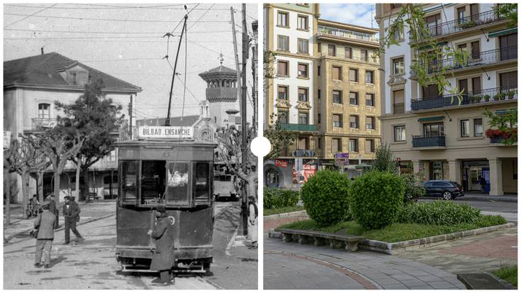Areetako zubiaren plaza 1915-1930 urteen artean, Getxo.