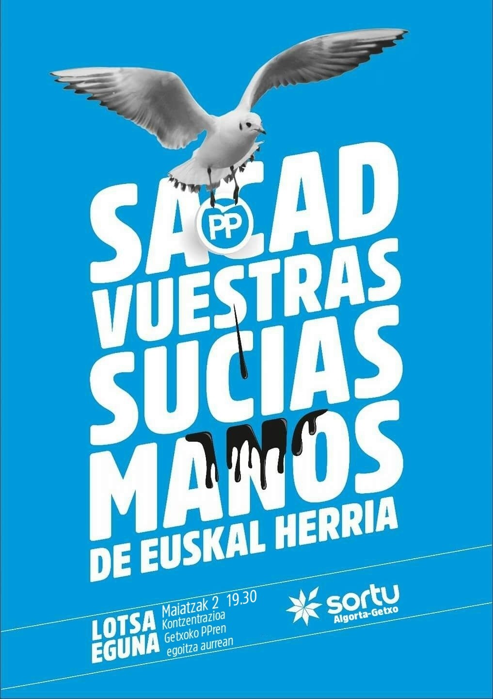 Estatuaren "ustelkeria" salatzeko Lotsa Eguna egingo du martitzenean Getxoko Sortuk