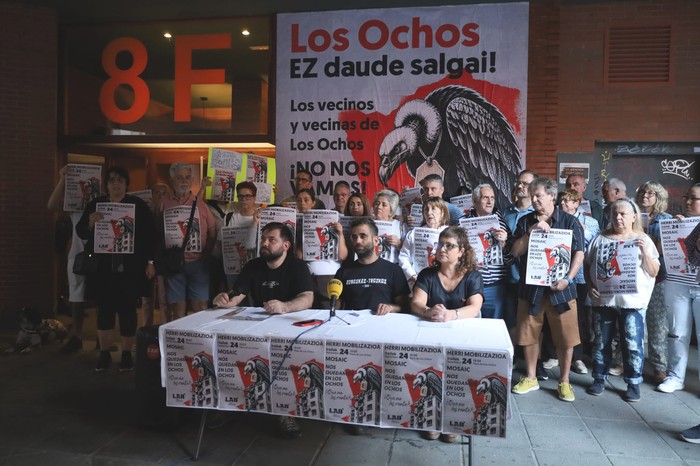 Erandioko Los Ochos-eko bizilagunen kaleratzeen aurkako manifestazioa egingo dute irailaren 24an
