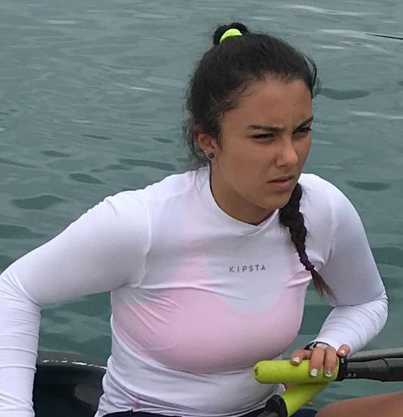 Nerea Martin Aragon Raspas Arrauneko kirolariak Espainiako errekor berria egin du arraun-ergometroan 