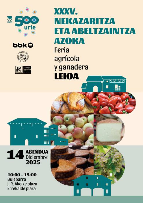 Nekazaritza eta Abeltzaintza Azokaren edizio berri bat Leioara helduko da abenduaren 14an