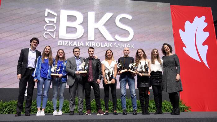 Sakoneta gimnastika-taldeak irabazi du taldekako Bizkaia Kirolak saria