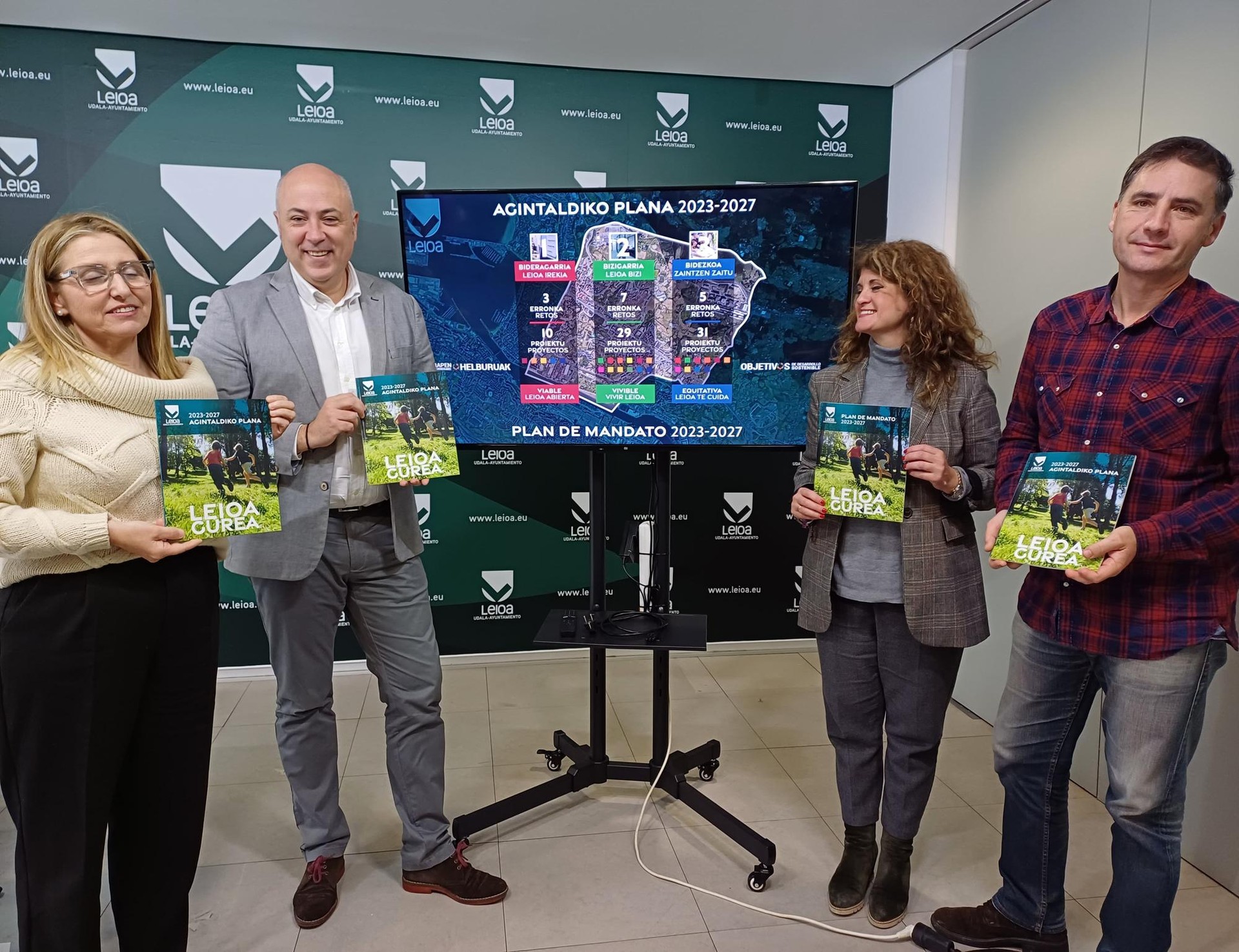Leioako Udalak 70 proiektuko aginte-plana aurkeztu du 2027ra bitarterako