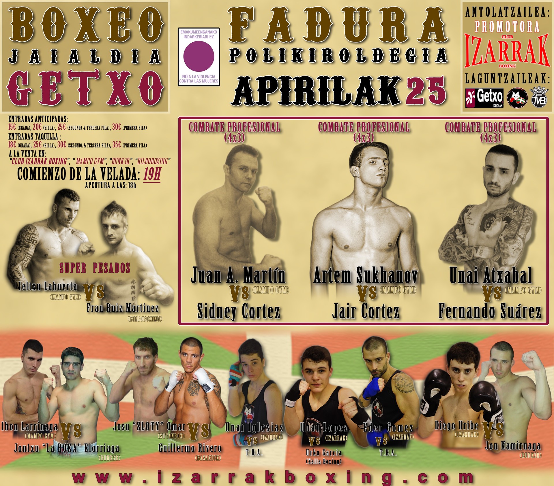 Boxeo jaialdia izango da bihar Algortan