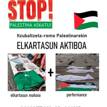 Itzubaltzeta/Romo Palestinarekin elkartasuna