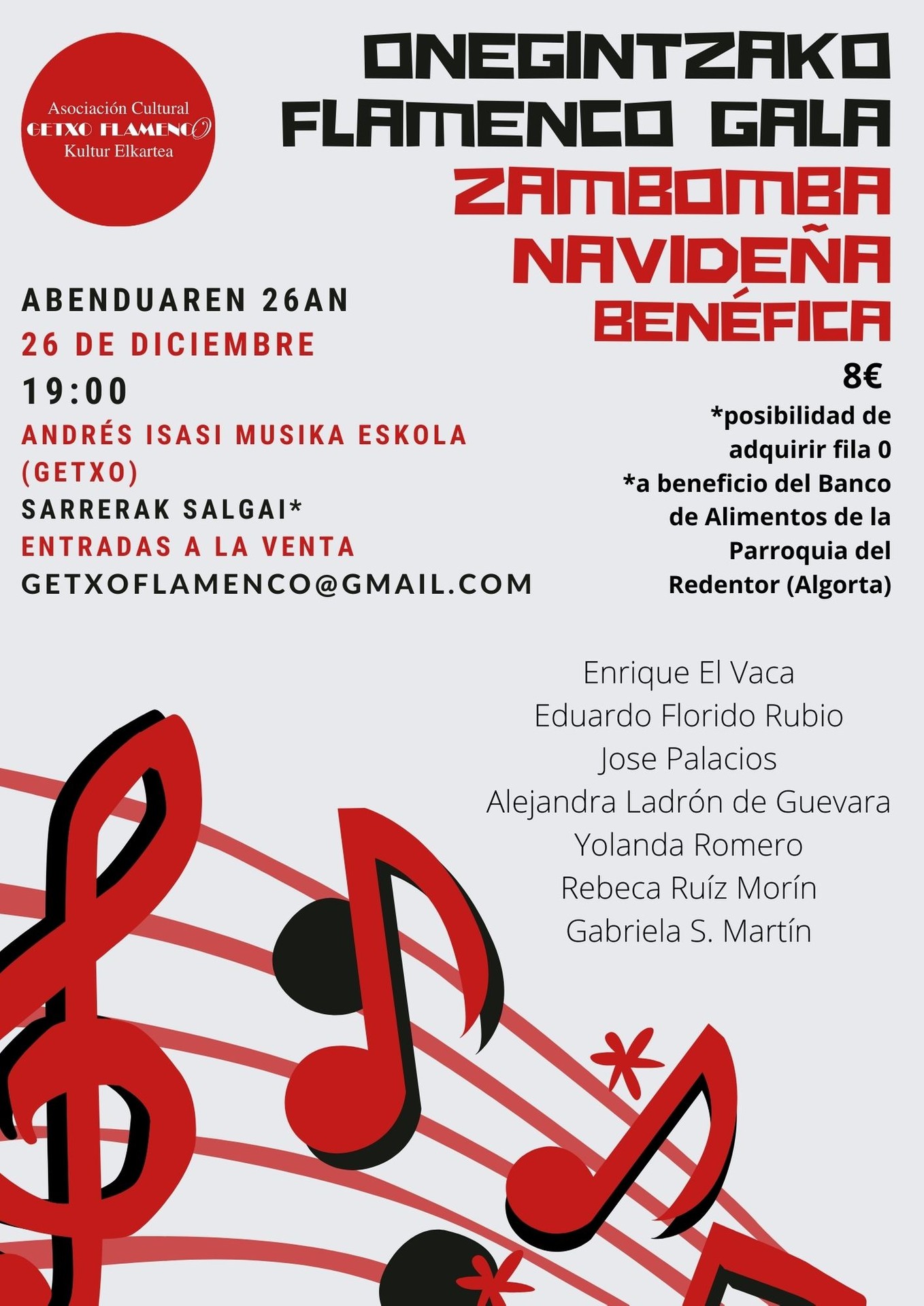 Lehendabiziko ongintzako flamenko-gala egingo dute Areetako Andres Isasi Musika Eskolan