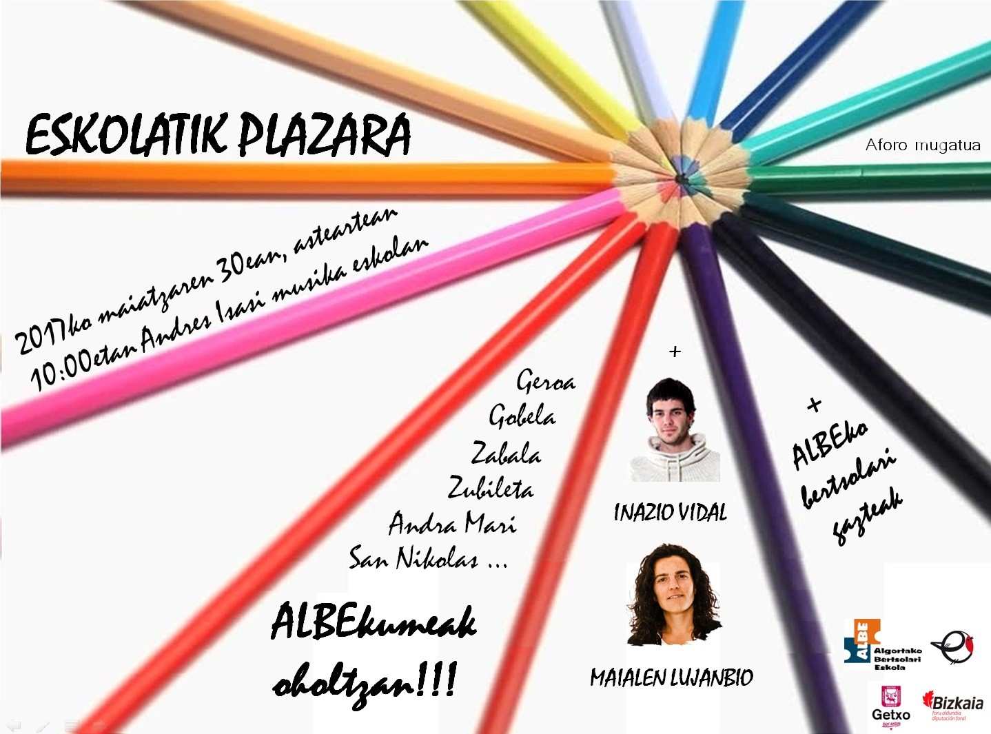 Eskolatik Plazara 2017, ALBEkumeen bertso bidaia!