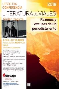 Hitzaldia: Literatura de viajes: razones y excusas de un periodista lento