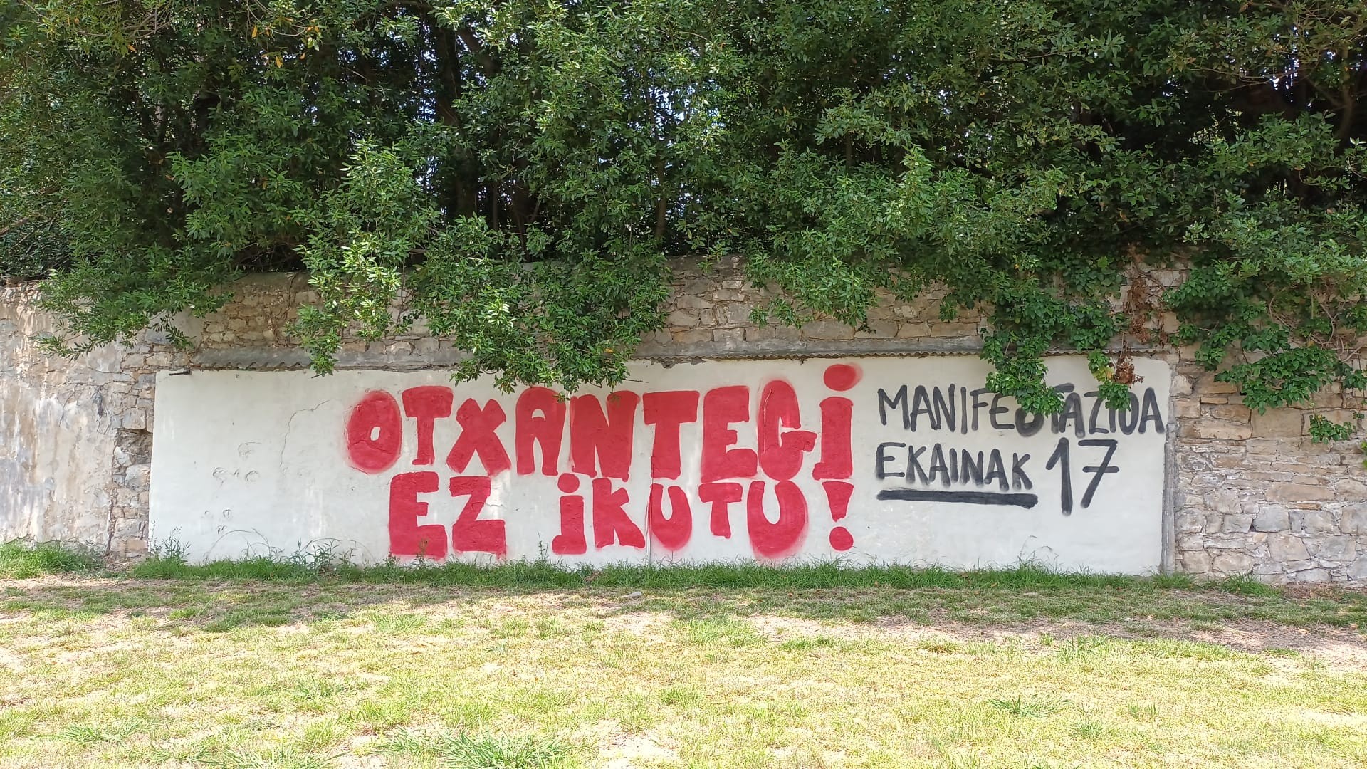 Otxantegi Herri Lurra "berehala" hustu dezaketela salatuko dute zapatuko manifestazioan