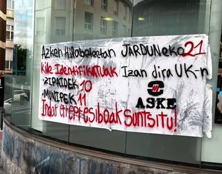 Poliziak Jardun koordinadorako kideak 21 aldiz jazarri dituela salatu du Aske Antolakundeak