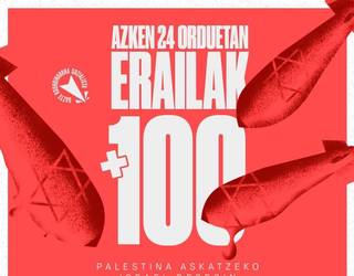 GKS Uribe Kostak Palestinaren aldeko elkarretaratzea antolatu du Algortan
