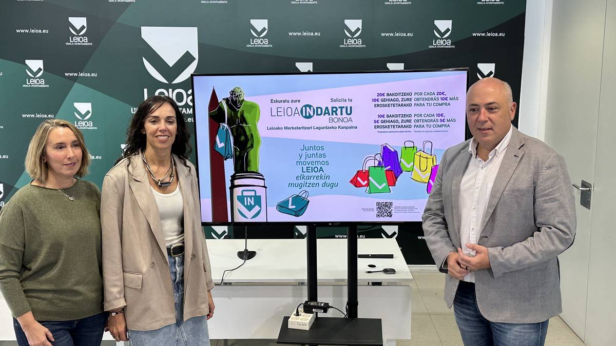 Tokiko merkataritza bultzatzeko Leioa Indartu Bonoen kanpaina berria abiatuko dute