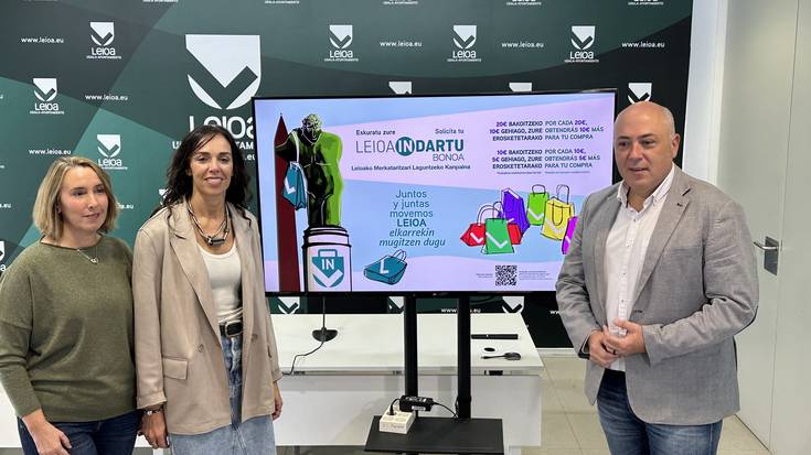 Tokiko merkataritza bultzatzeko Leioa Indartu Bonoen kanpaina berria abiatuko dute