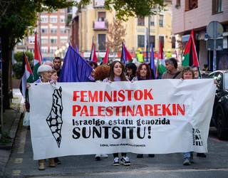 Palestinari elkartasuna adierazi dio Mugimendu Feministak