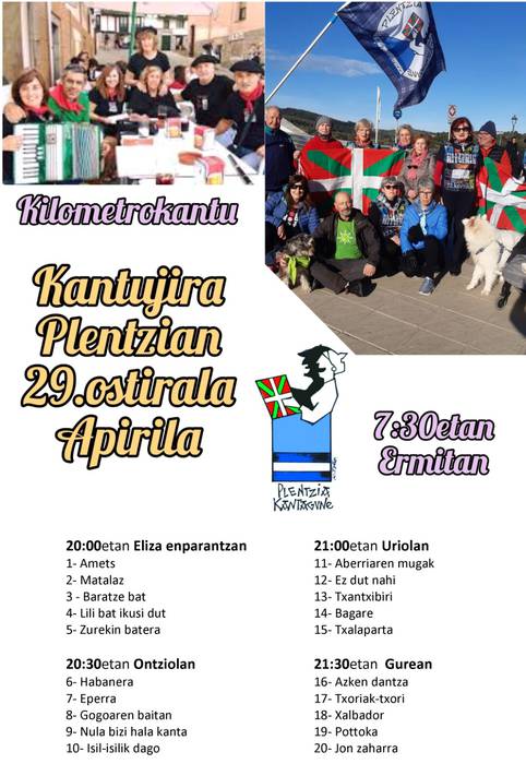 Kilometrokantu - Kantujira Plentzian