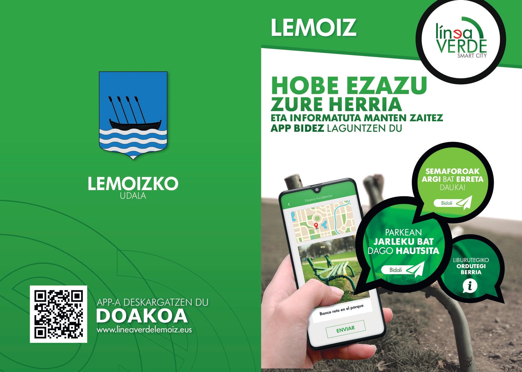 Udalerriko gorabeherak telefonoetarako aplikazio bidez komunikatzeko zerbitzua estreinatu du Lemoizko Udalak