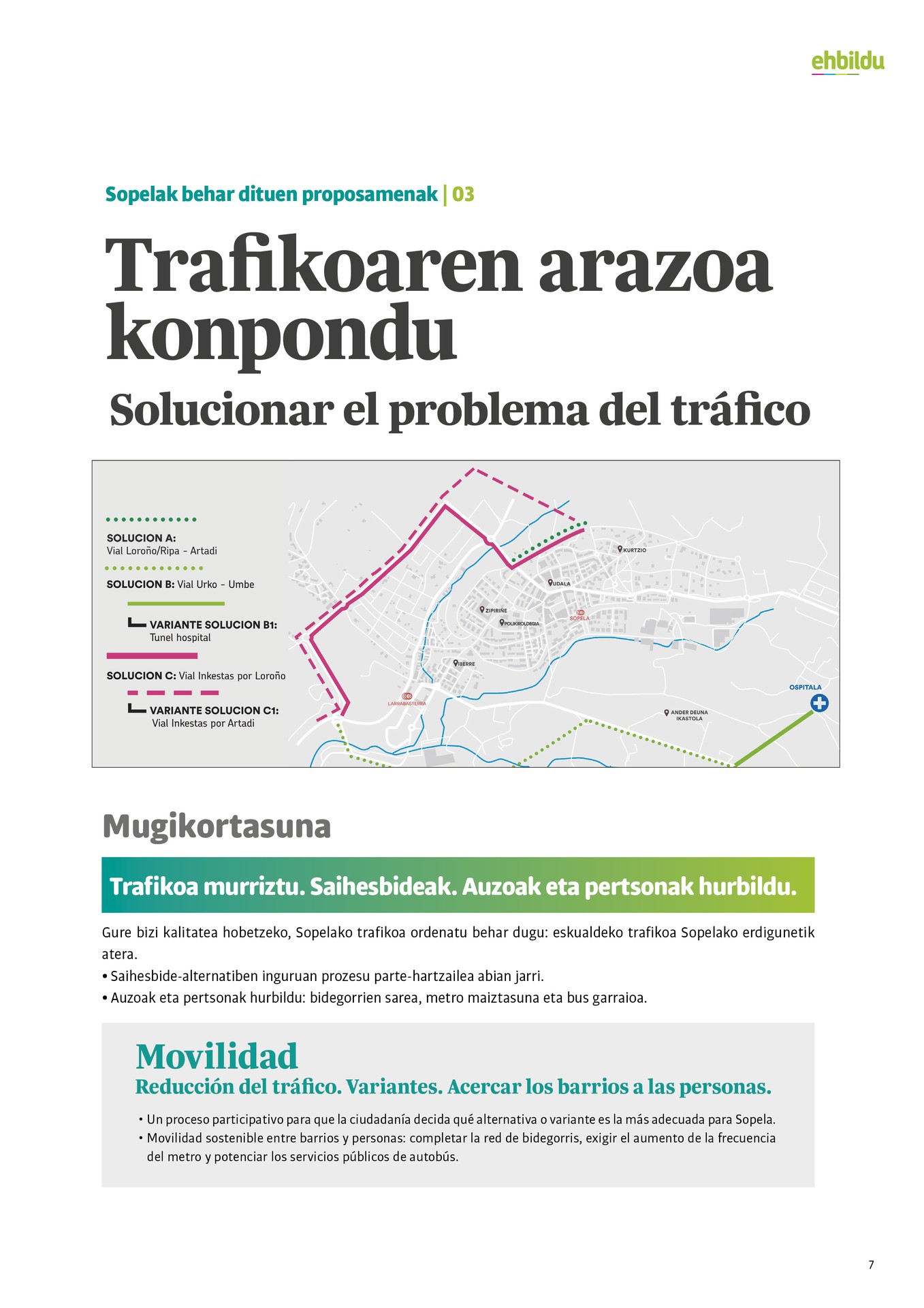 Txabi Arribalzaga, EH Bilduko zinegotzigaia: “Zarata eta trafiko gutxiago, oinezkoentzat leku gehiago”