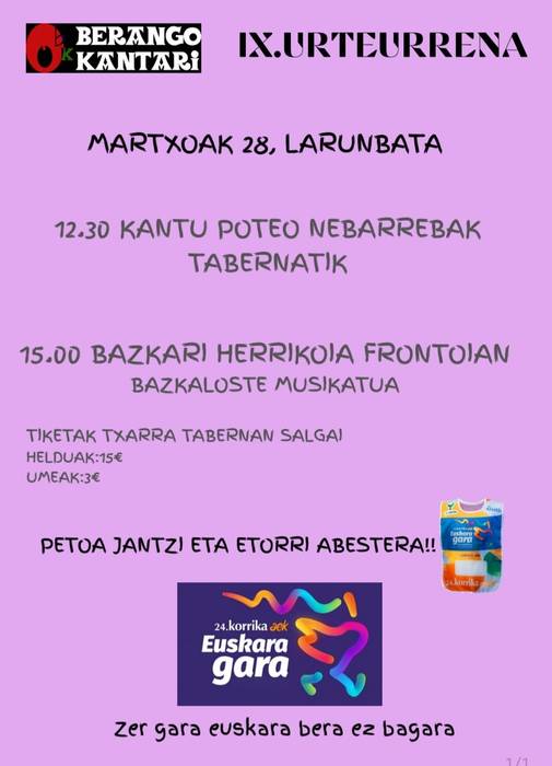 Berango Kantariren IX. urteurrena