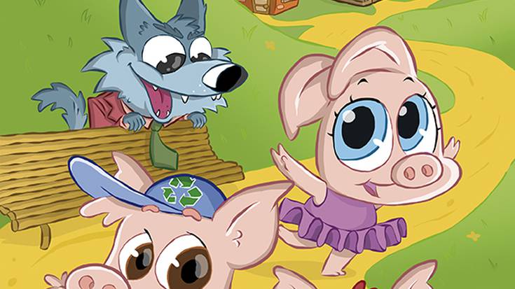 Hiru txerritxoen eta otsoaren bertsio gaurkotua Sopelan