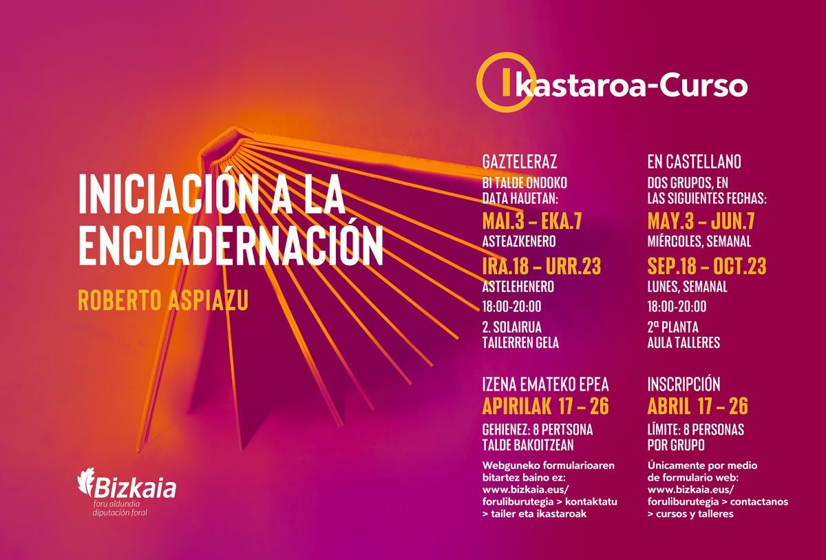 Ikastaroa: Iniciación a la encuadernación