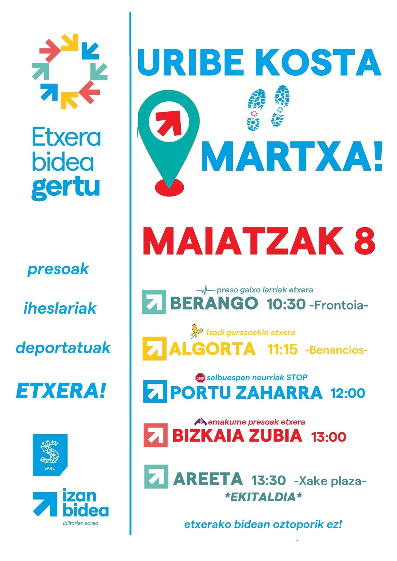 "Uribe Kostako Martxa" maiatzaren 8an