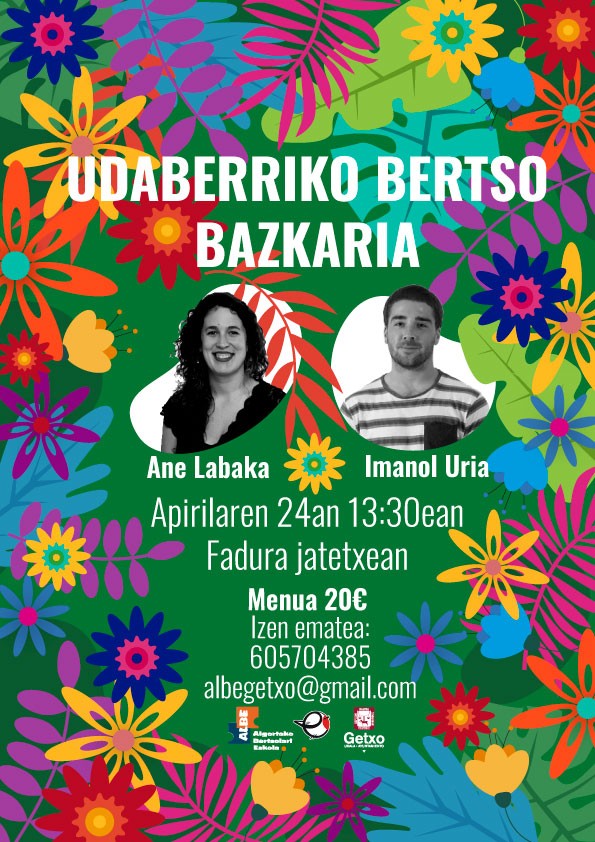 Udaberriko bertso-bazkaria egingo dute zapatuan
