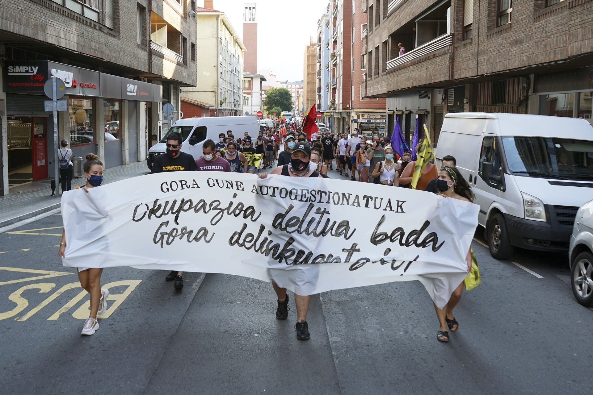 Okupazioaren aldeko manifestazioa egingo dute zapatuan Algortan