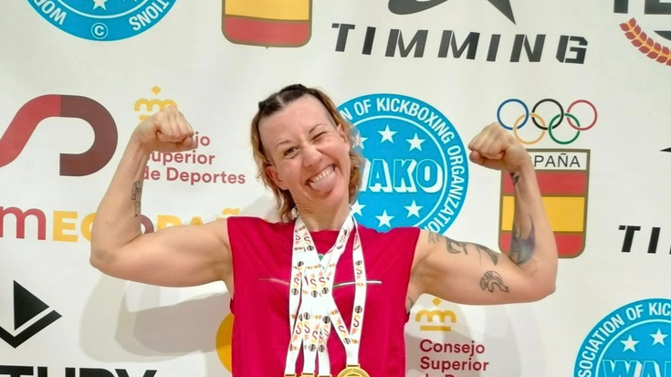 Pilar Flores gorliztarra nagusi da Espainiako Kickboxing Txapelketan