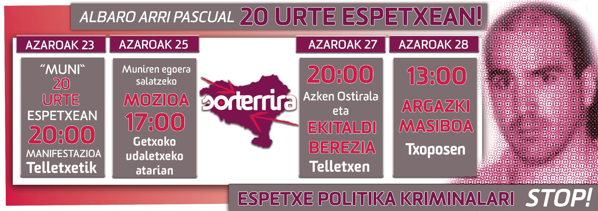Datorren asteko ekimenen egutegia. Muni sorterrira!