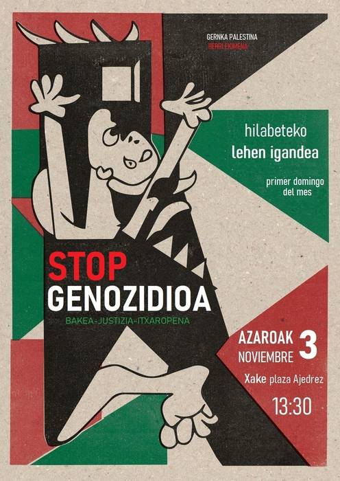 GENOZIDIOA STOP! Itzubaltzeta-romo Palestinarekin