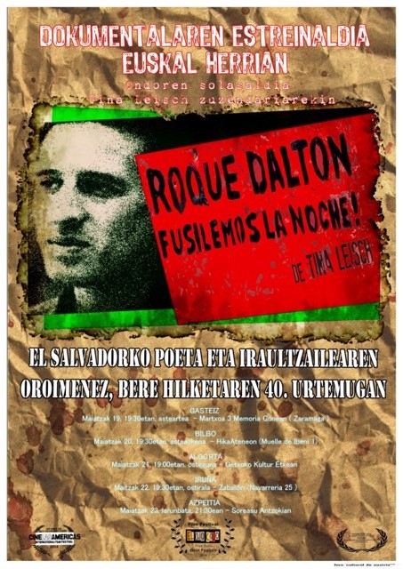 Roque Dalton poeta eta iraultzaile salbadortarra berbagai gaur Algortan