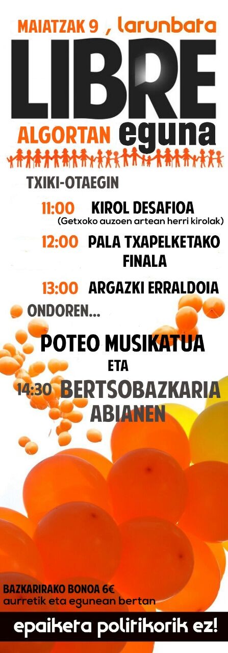 Maiatzak 9, LIBRE eguna Algortan