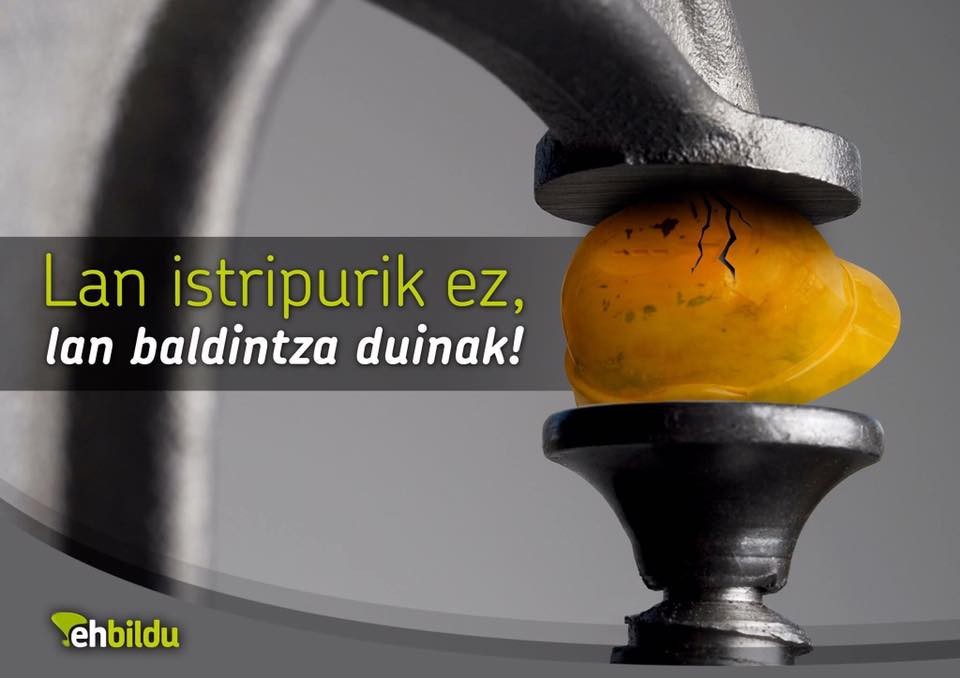Erandioko lan-istripua Bilbon ere salatu gura du EH Bilduk