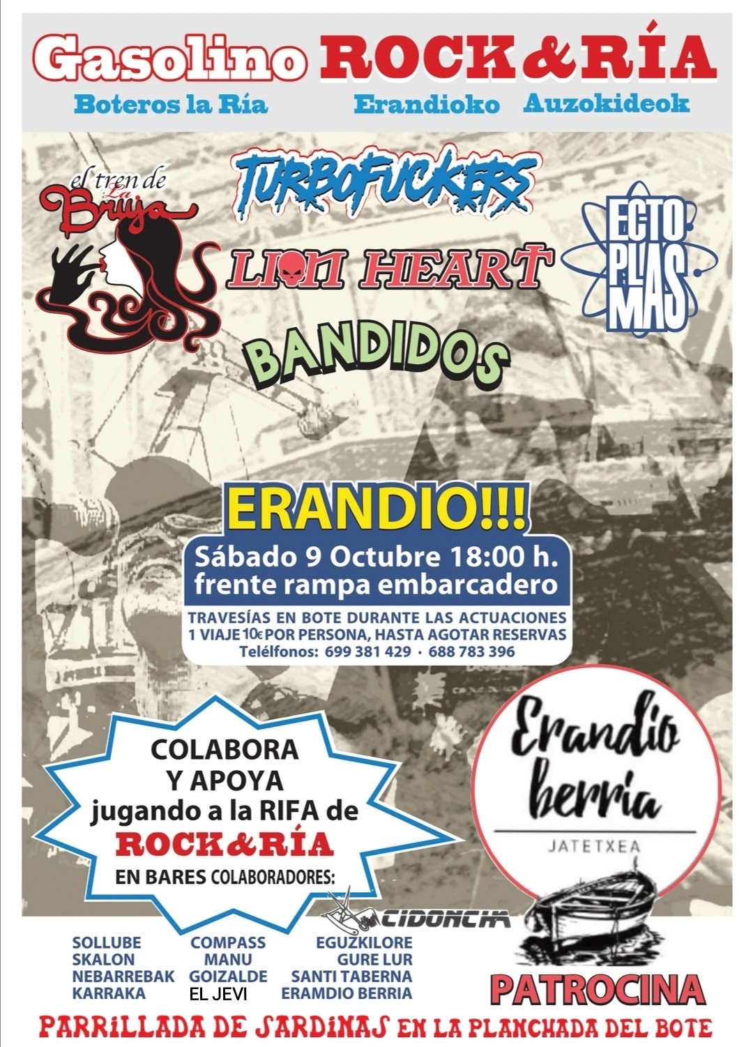 Gasolino Rock&Ria jaialdia egingo dute zapatuan Erandion