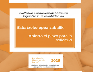 Uribe Kostako Mankomunitatean 2026ko Gizarte-Larrialdietarako laguntzak eskatzeko epea zabalik