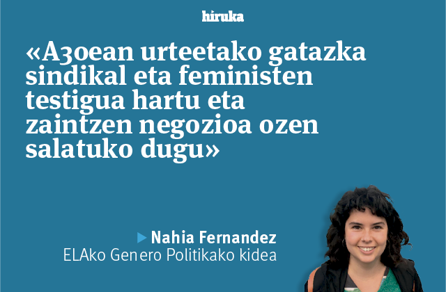 Zaintzen negozioari ez!