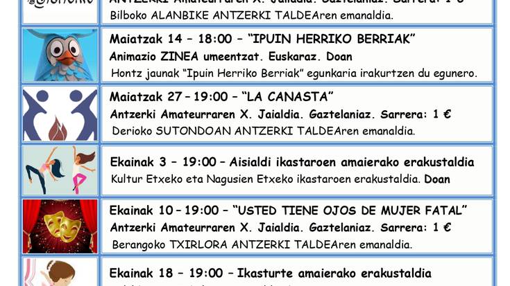 Haur ikuskizuna: "Euskal mitologia"