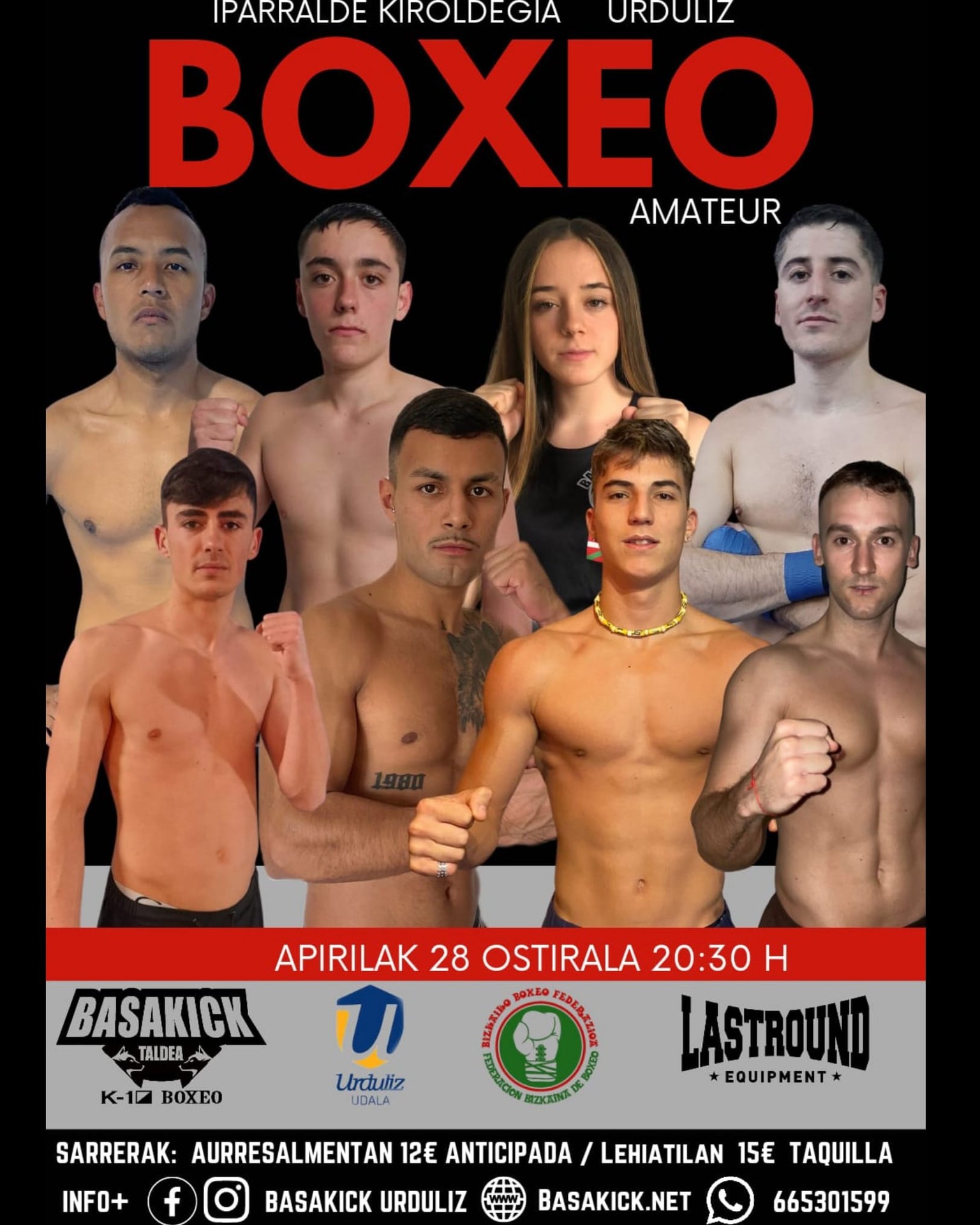 Boxeo gaubela berri bat dakar Basakick Urdulizek