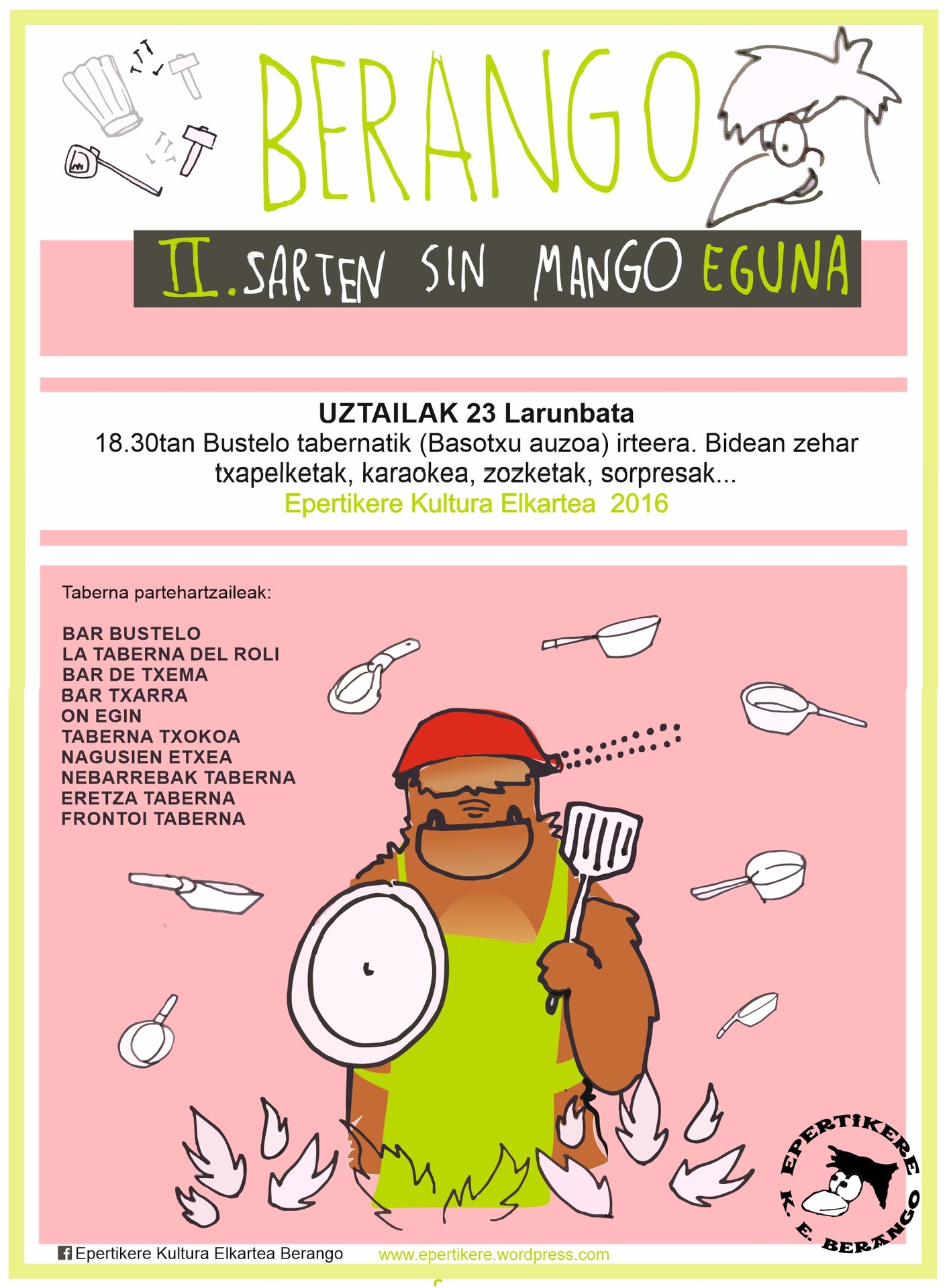 Berangoko II. Sarten Sin Mango Eguna ospatuko dute zapatuan
