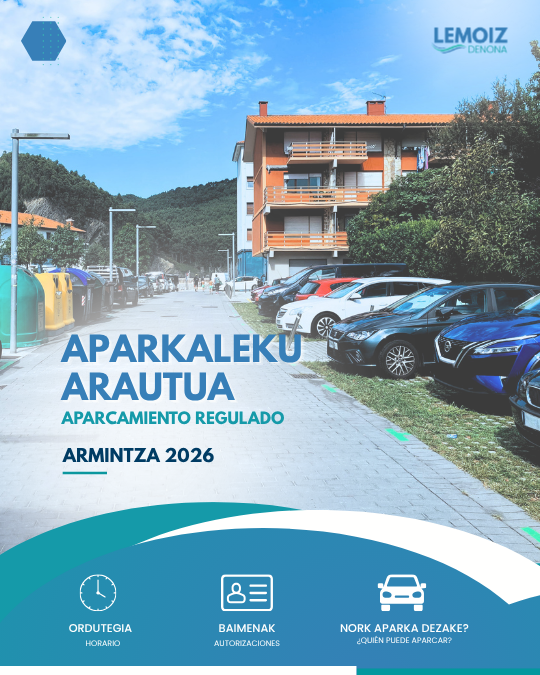 Ekainaren 1etik aurrera Armintzako aparkaleku arautua martxan jarriko da