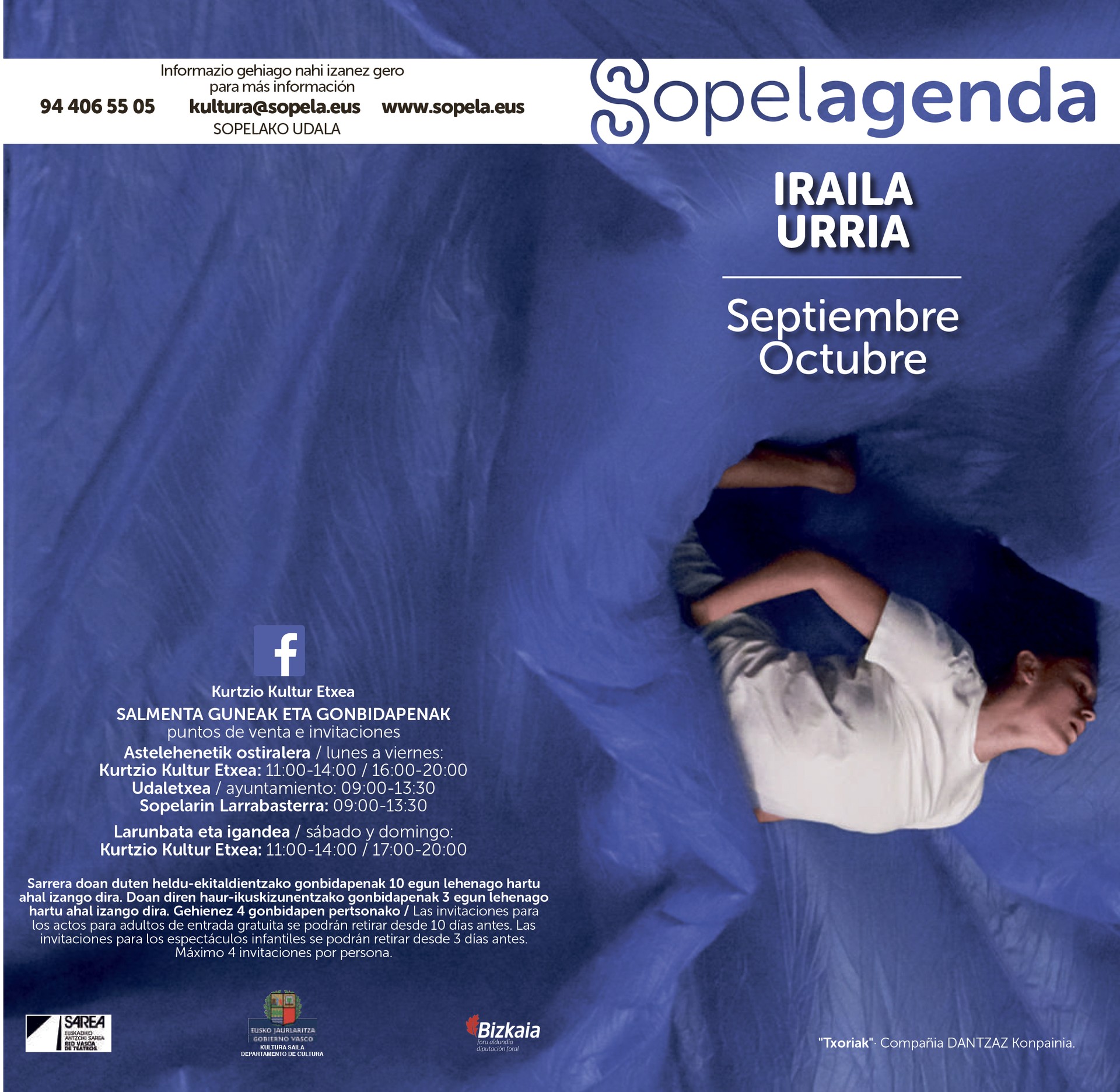 Iraileko eta urriko agenda prest dauka Sopelako Udalak