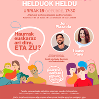"Haurren aurrean helduok heldu" dinamikaren aurkezpena